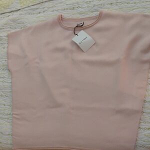 Cuyana Blush Short Sleeve Sweater